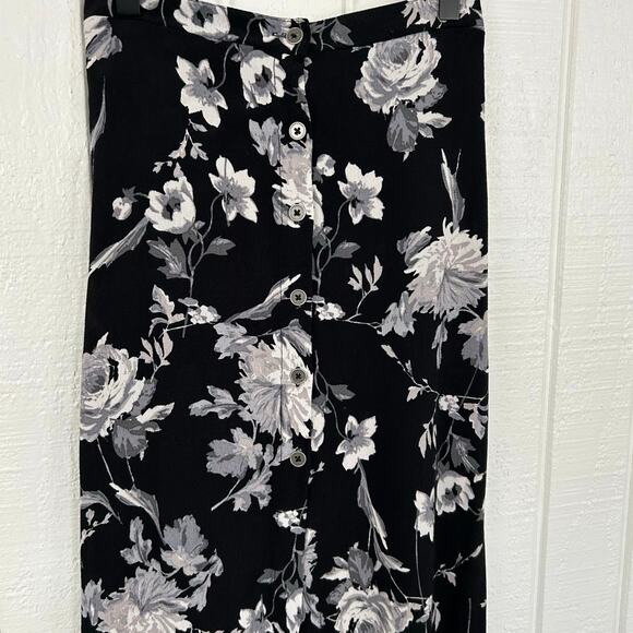 Wild Fable Target Women Floral Midi Skirt Whimsigoth Black Boho Spring Size XXS - Picture 3 of 9
